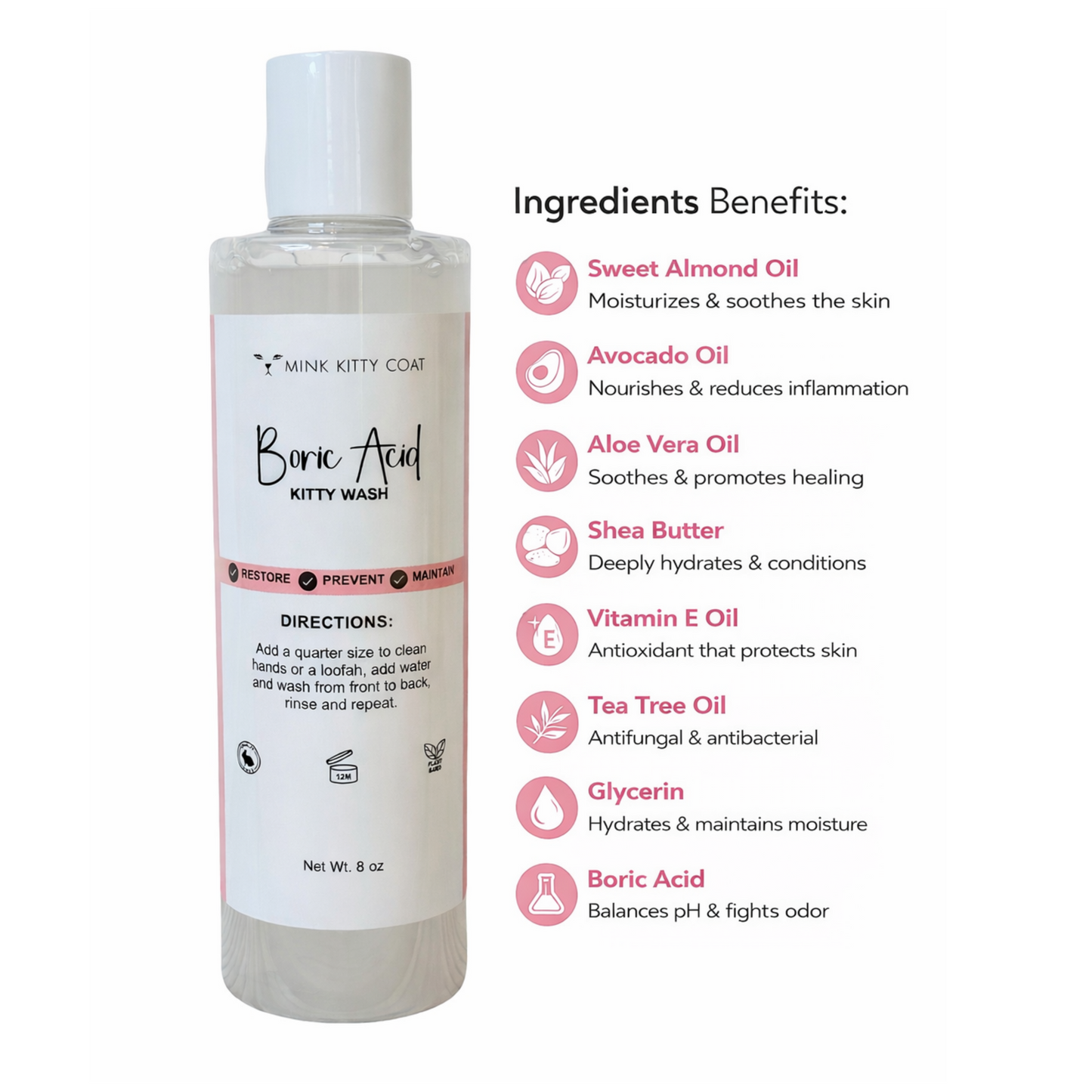 Boric Acid Kitty Wash