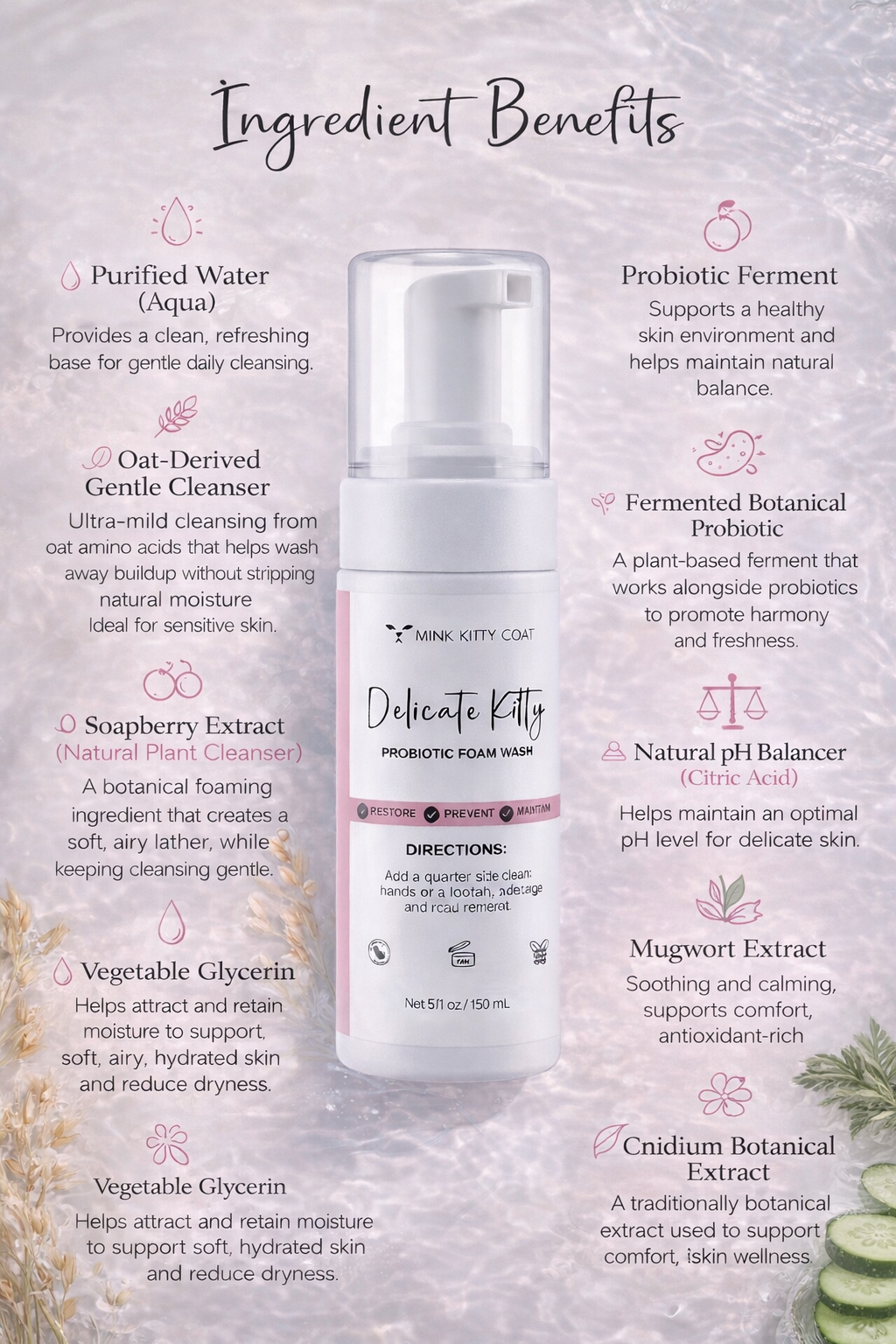 Delicate Kitty Probiotic Foam Wash